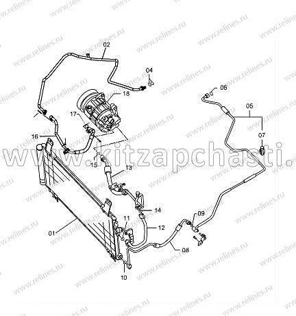 Трубка системы кондиционирования FAW Besturn B50 FA016146Z